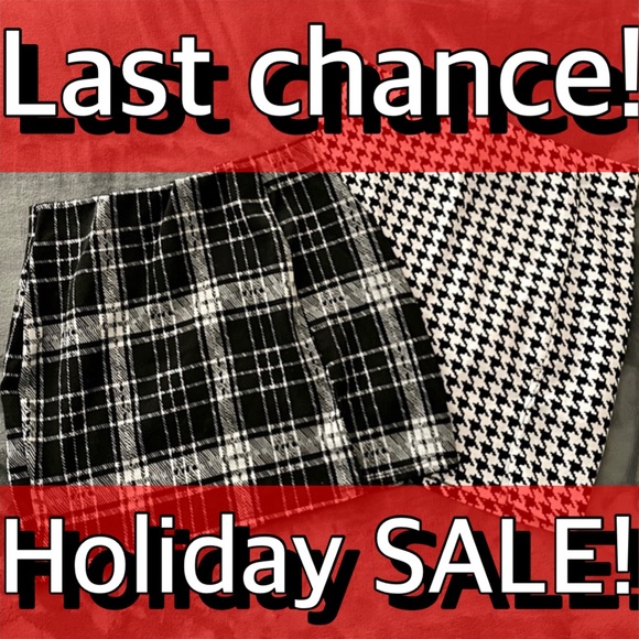 Dresses & Skirts - BLACK AND WHITE, PLAID MINI SKIRT (last chance sale! Make an offer now!)